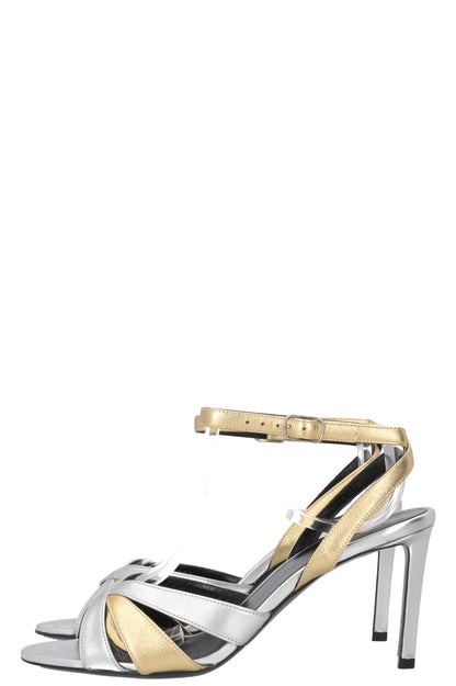 CELINE Heels Silver Gold