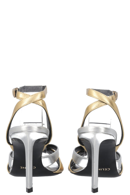 CELINE Heels Silver Gold