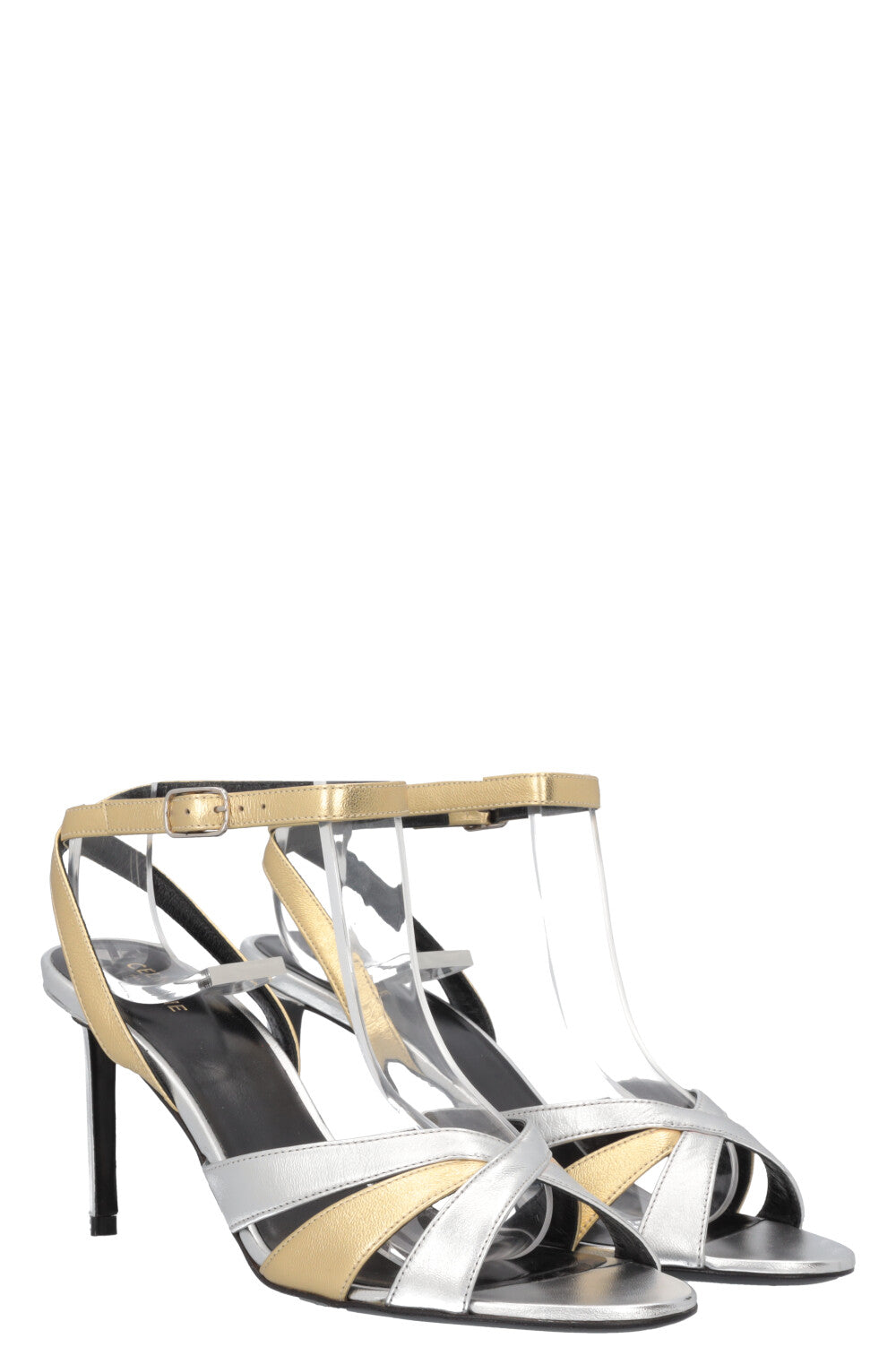 CELINE Heels Silver Gold