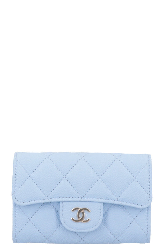 CHANEL Classic CC Wallet Blue Caviar