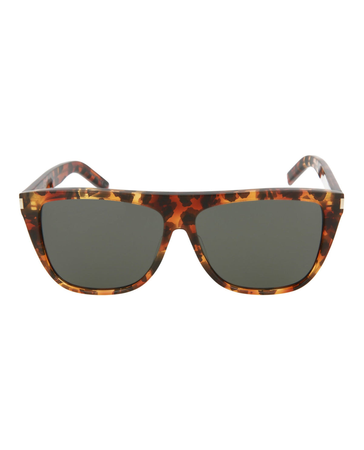 Saint Laurent Unisex Square/Rectangle Havana Havana Grey Fashion Designer Eyewear Havana Havana Grey
