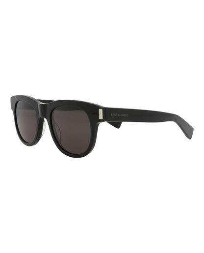 Saint Laurent Unisex Round/Oval Black Black Black Fashion Designer Eyewear