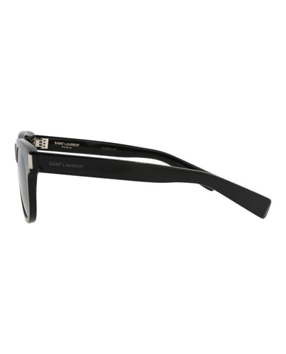 Saint Laurent Unisex Round/Oval Black Black Black Fashion Designer Eyewear