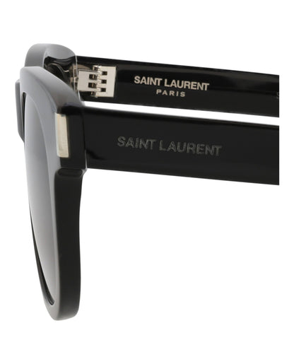 Saint Laurent Unisex Round/Oval Black Black Black Fashion Designer Eyewear