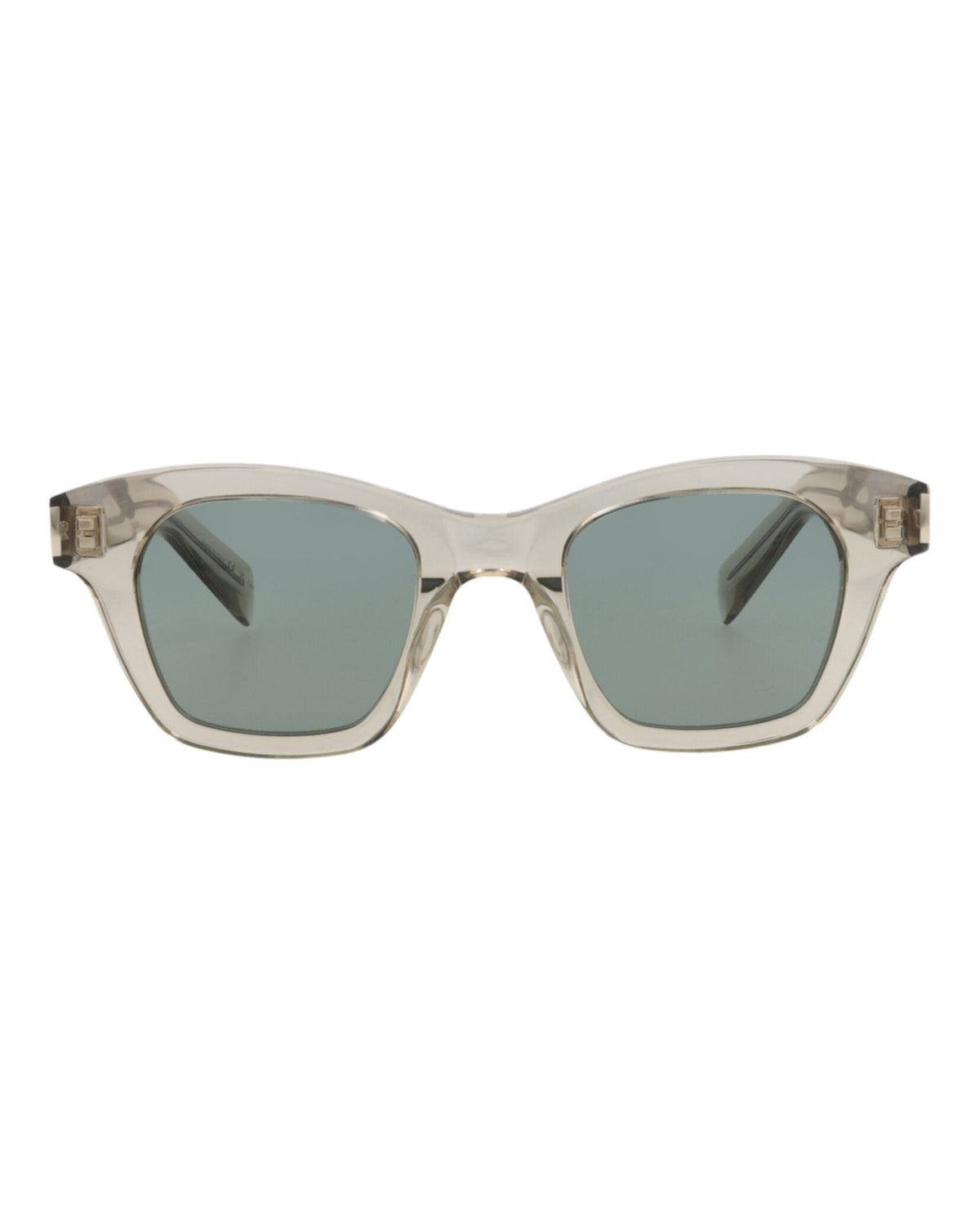 Saint Laurent Unisex Square/Rectangle Beige Beige Green Fashion Designer Eyewear Beige Beige Green