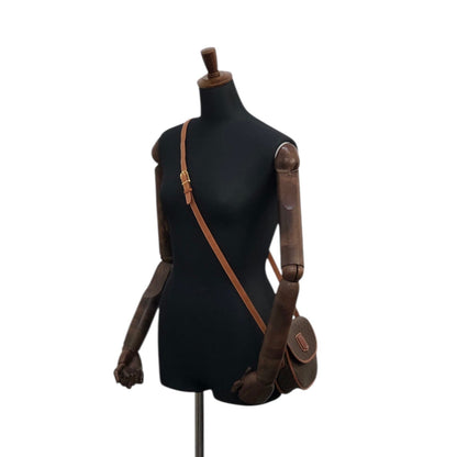 CELINE  Round Shoulder bag Brown Vintage v54uj5