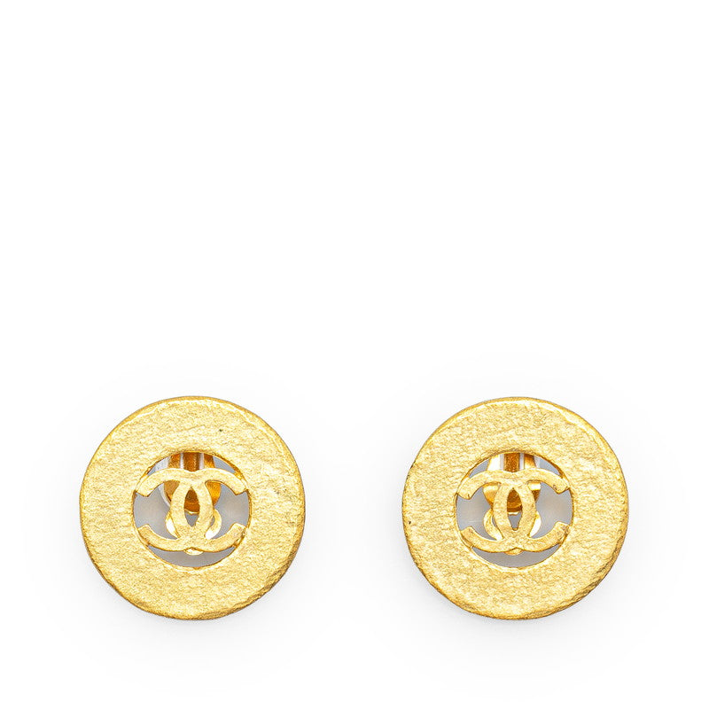 Chanel CC Clip On Earrings Metal Earrings in Good condition