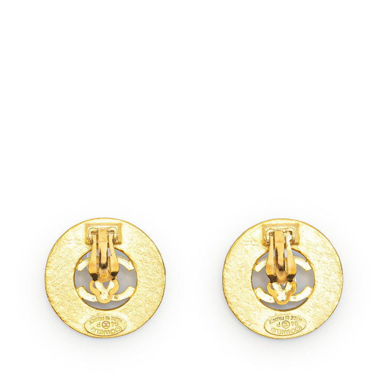Chanel CC Clip On Earrings Metal Earrings in Good condition