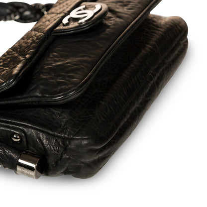 Distressed Calfskin Shoulder Bag