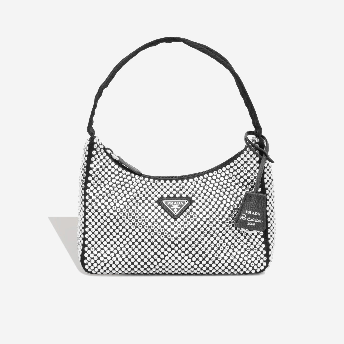 Satin Mini Bag with Crystals