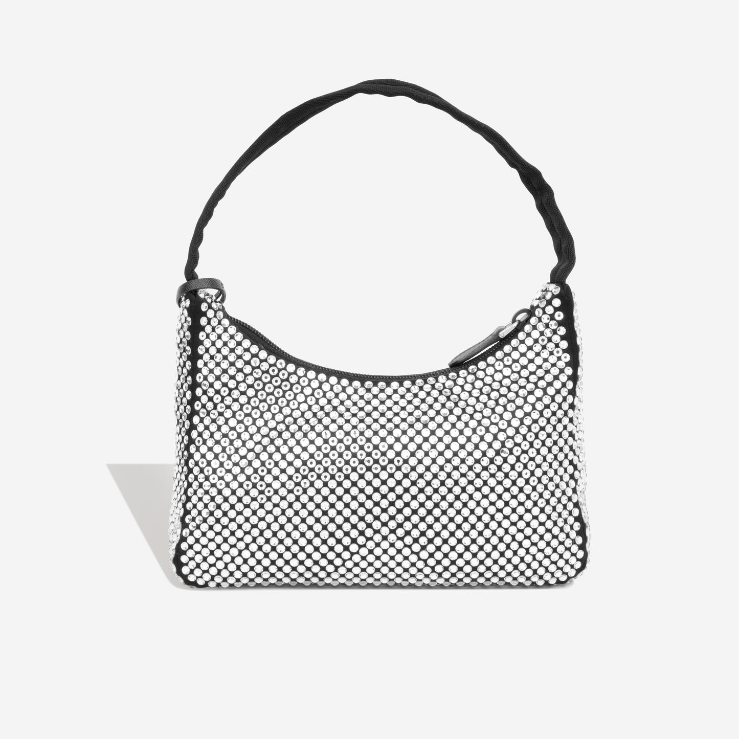 Satin Mini Bag with Crystals