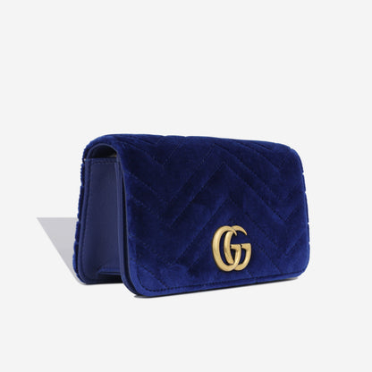 Mini Velvet Chevron Flap