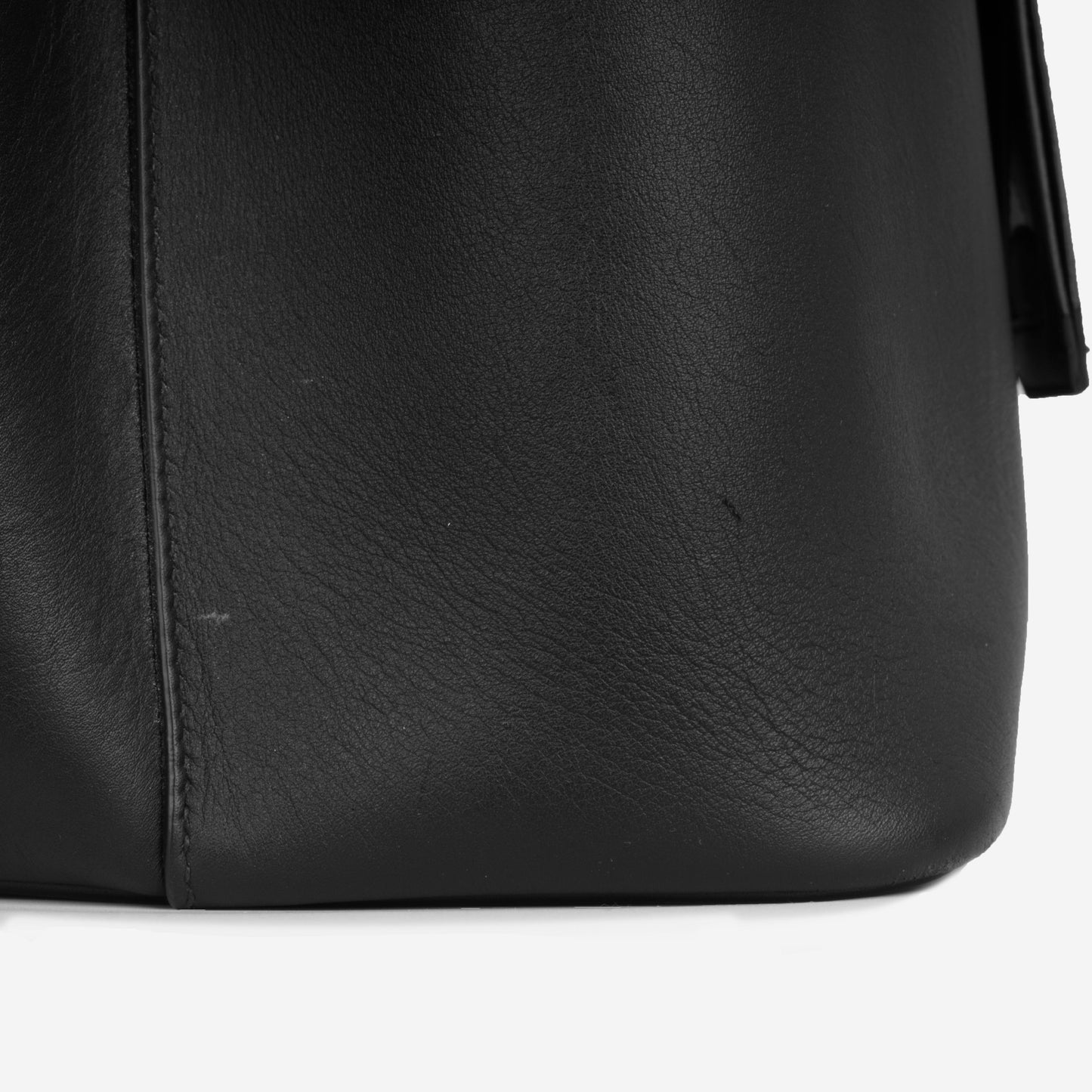 Large Double Tote - Black Matte Calfskin