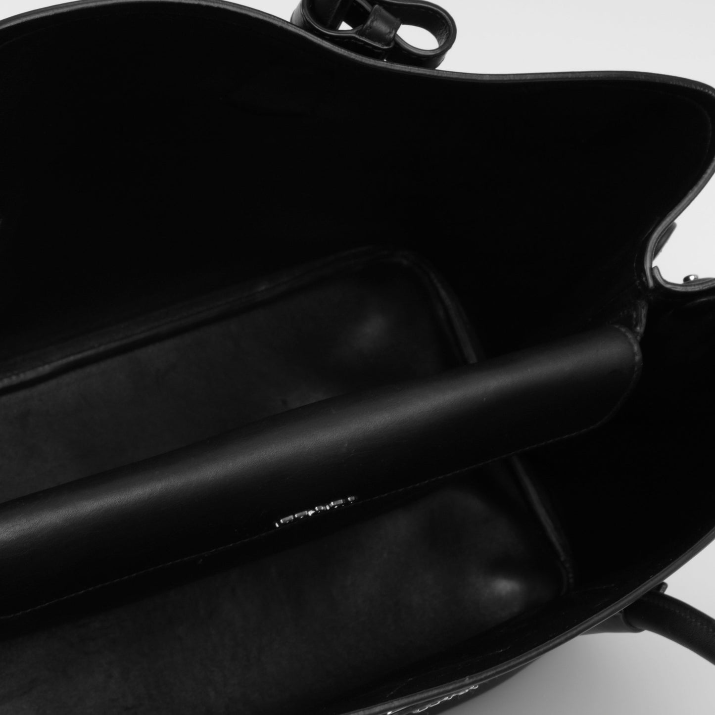 Large Double Tote - Black Matte Calfskin