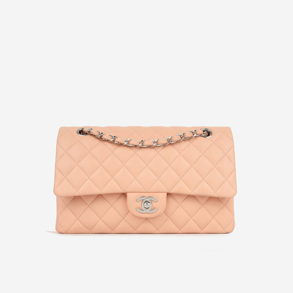 Chanel Chanel - Classic Flap Bag - Medium - Peach Lambskin - SHW - Pre Loved