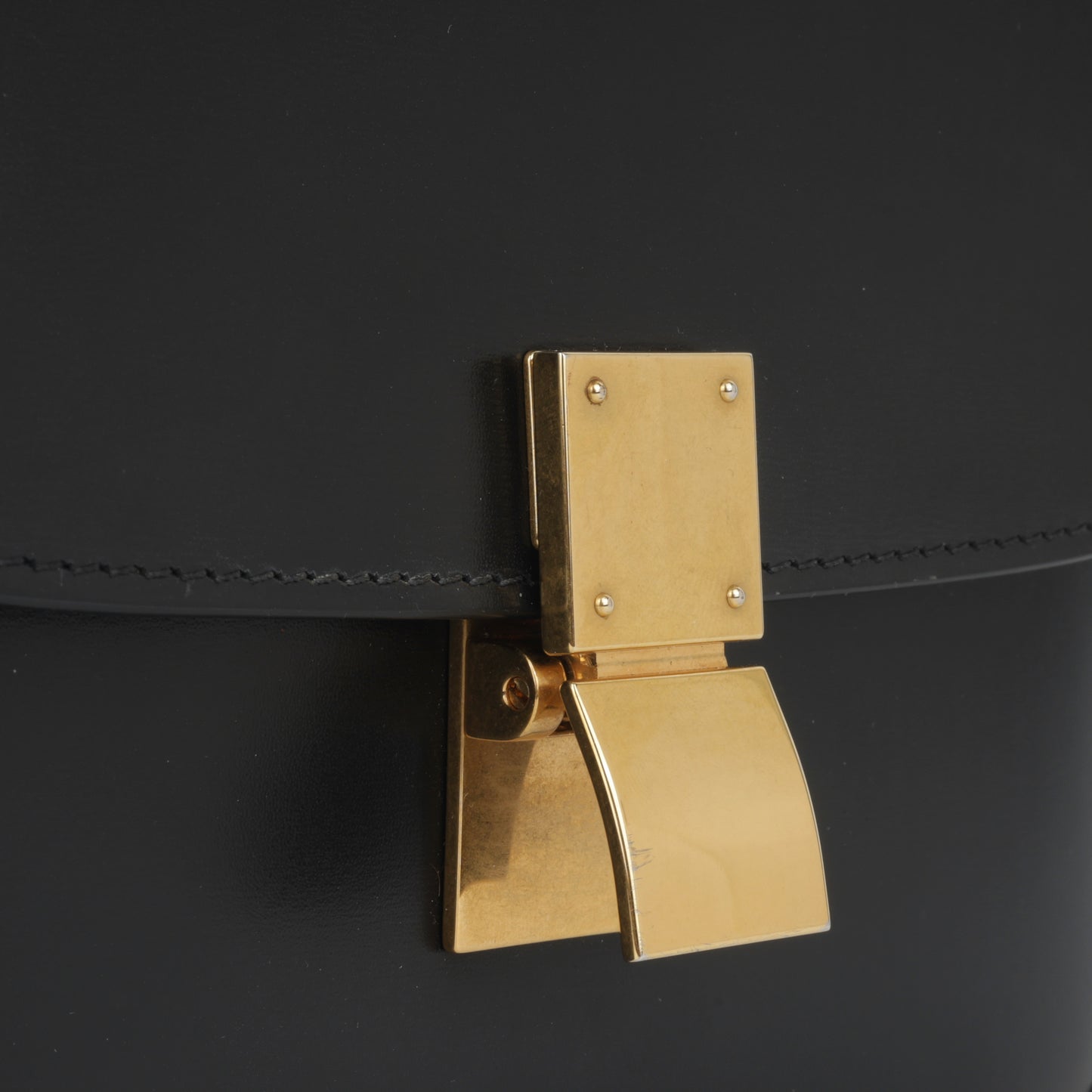 Celine Celine - Teen Classic Box Bag - Black Smooth Calfskin GHW -