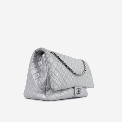 Chanel - XXL Airline Flap - Metallic Silver RHW - 2016/17 -
