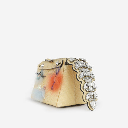 Fendi Fendi - Mini By The Way - Embellished Baby Yellow Python SHW -