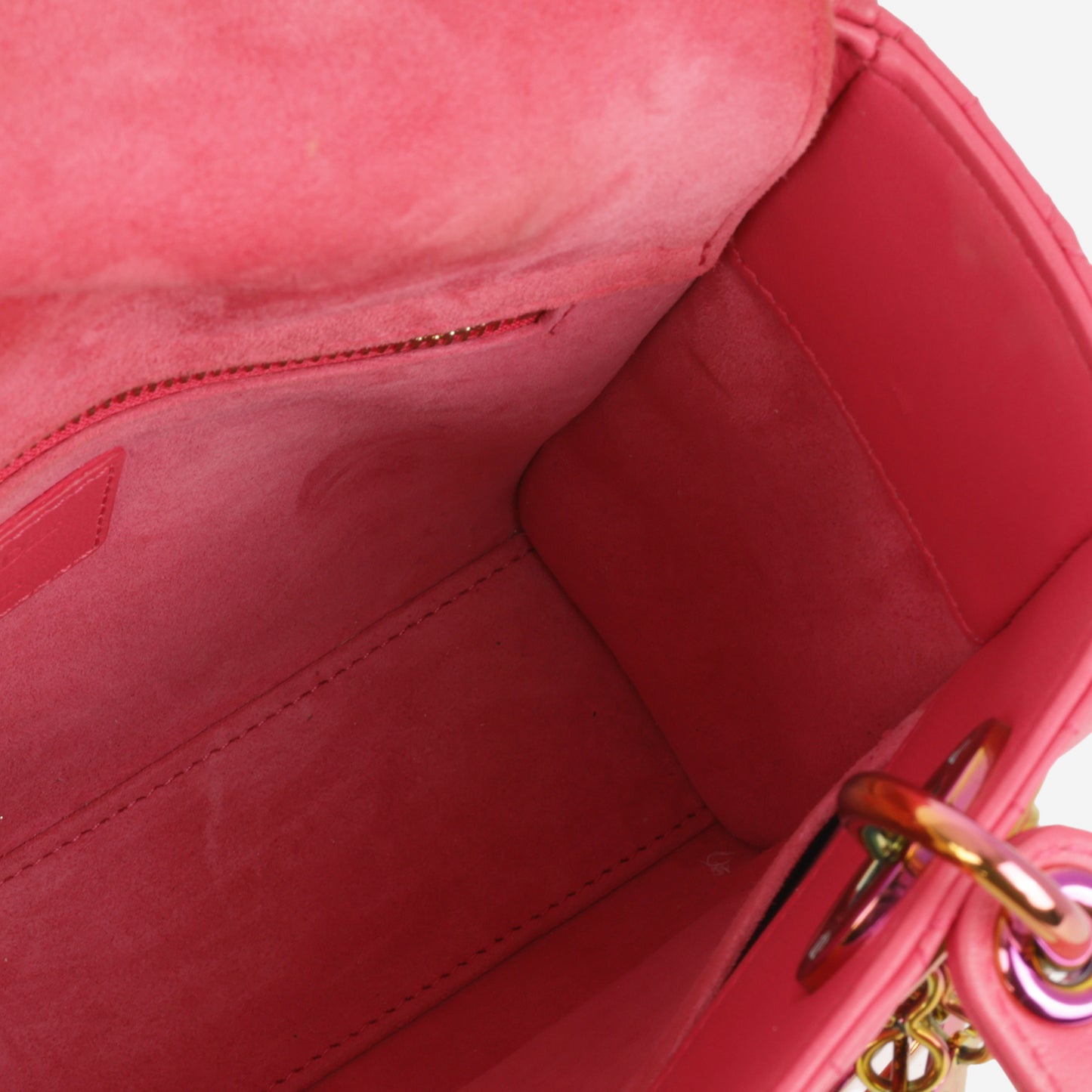 Dior Dior - Lady Dior - Small - Hot Pink Lambskin Cannage - PNKHW -