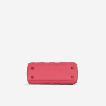 Dior Dior - Lady Dior - Small - Hot Pink Lambskin Cannage - PNKHW -
