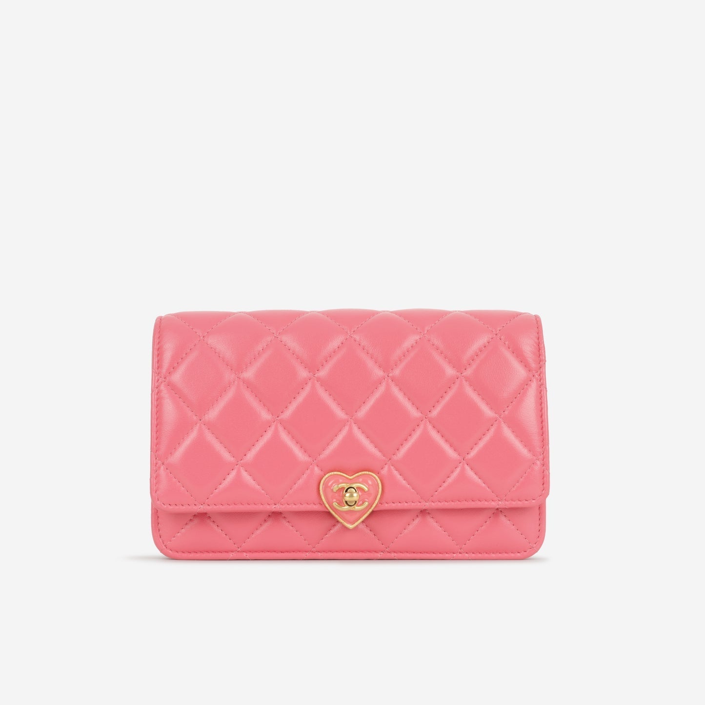 Chanel Chanel - Coco Heart WOC - Pink Lambskin AGHW -