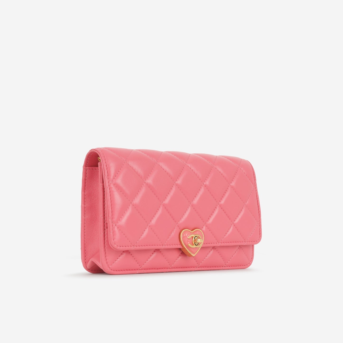 Chanel Chanel - Coco Heart WOC - Pink Lambskin AGHW -