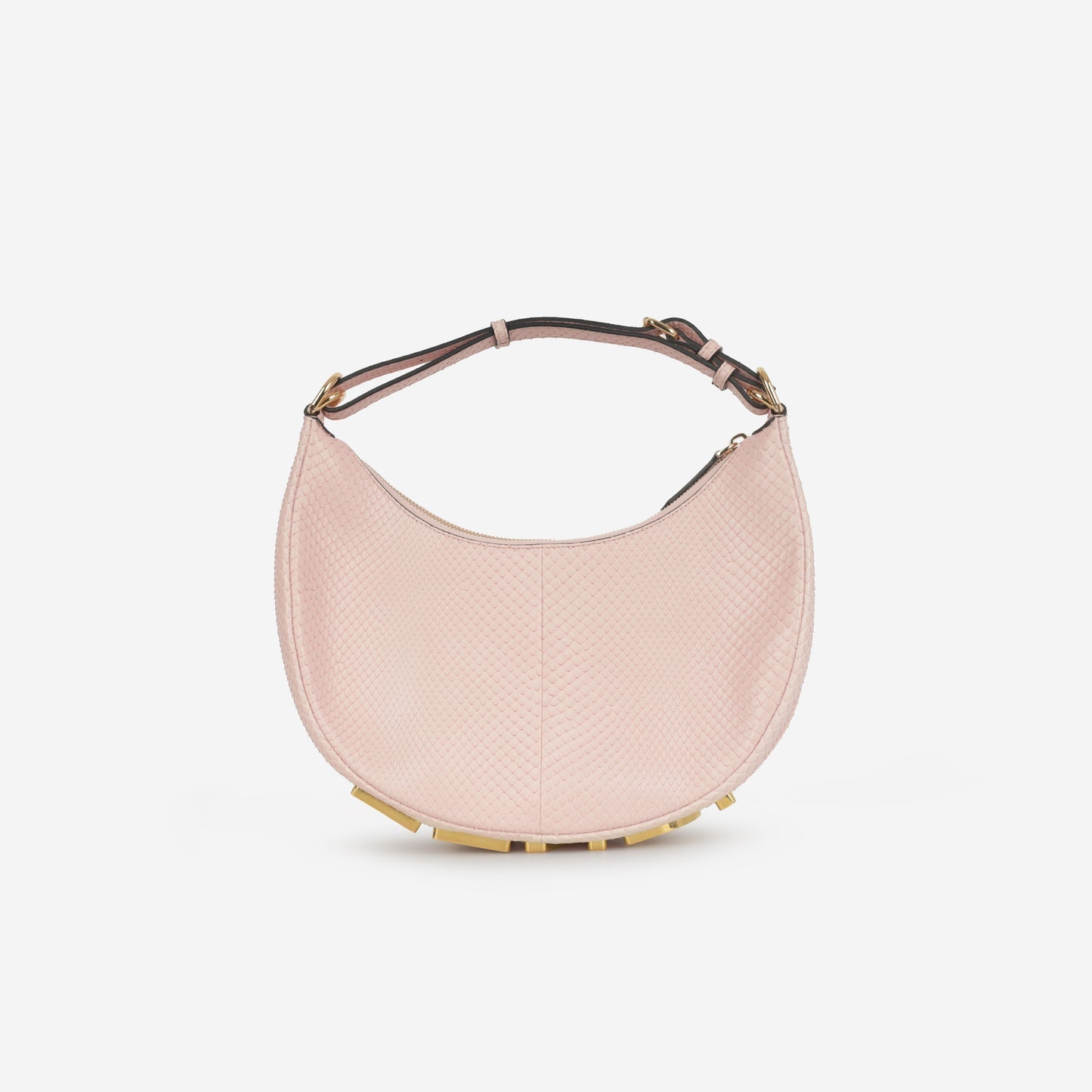 Fendi Fendi - Fendigraphy Small Hobo Bag - Baby Pink Python GHW -