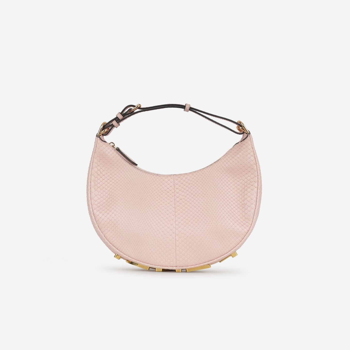 Fendi Fendi - Fendigraphy Small Hobo Bag - Baby Pink Python GHW -