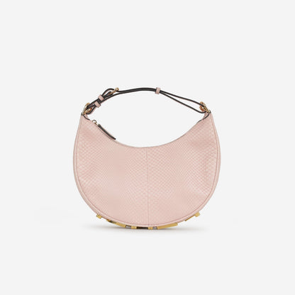 Fendi Fendi - Fendigraphy Small Hobo Bag - Baby Pink Python GHW -