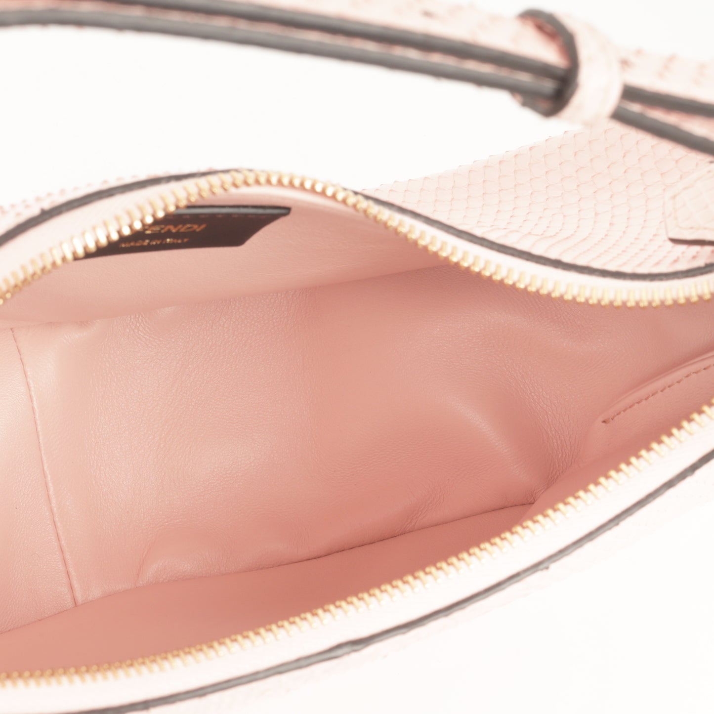Fendi Fendi - Fendigraphy Small Hobo Bag - Baby Pink Python GHW -