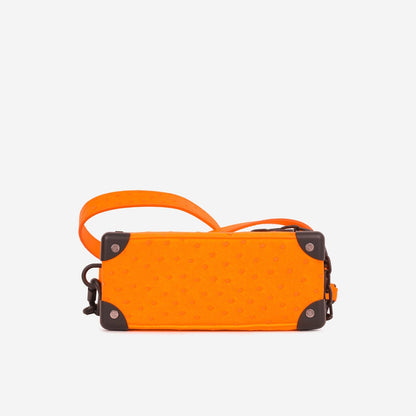 Louis Vuitton Louis Vuitton - Mini Soft Trunk - Neon Orange Ostrich BHW -
