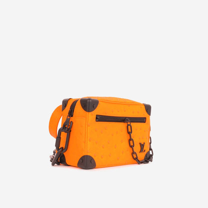Louis Vuitton Louis Vuitton - Mini Soft Trunk - Neon Orange Ostrich BHW -