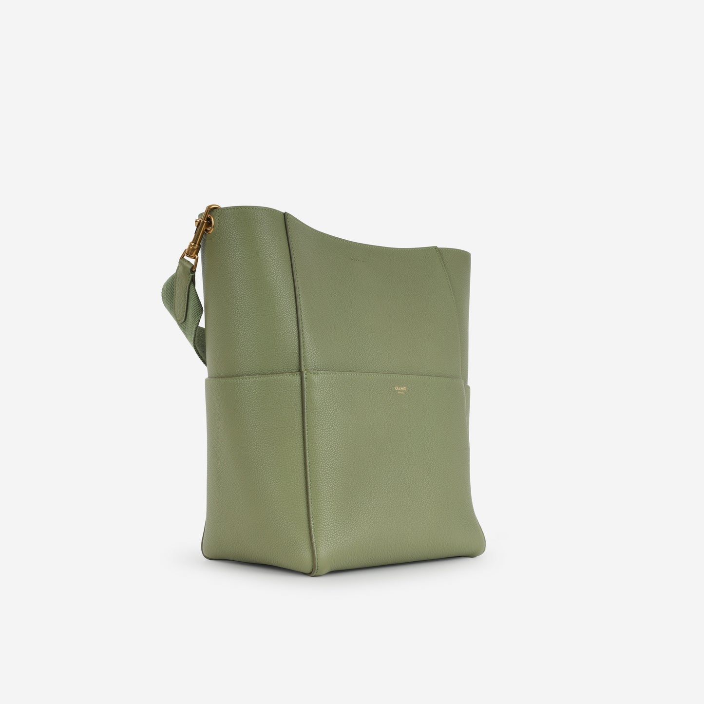 Celine Celine - Sangle Bucket Bag - Sage Green Calfskin GHW -