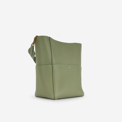 Celine Celine - Sangle Bucket Bag - Sage Green Calfskin GHW -