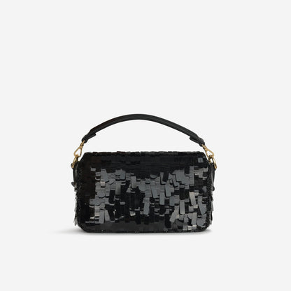 Fendi Fendi - Baguette Chain Mini - Black Sequin Paillets GHW -