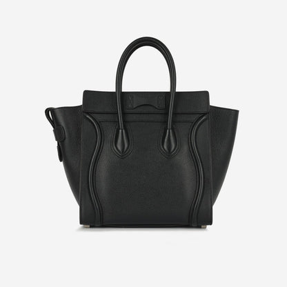Celine Celine - Micro Luggage Tote - Black Calfskin SHW -