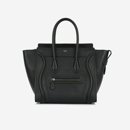 Celine Celine - Micro Luggage Tote - Black Calfskin SHW -