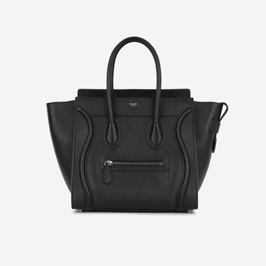 Celine Celine - Micro Luggage Tote - Black Calfskin SHW -