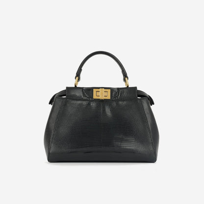 Fendi Fendi - Mini Peekaboo - Black Lizard GHW -