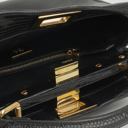 Fendi Fendi - Mini Peekaboo - Black Lizard GHW -