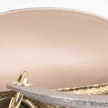 Dior Dior - Mini Lady Dior - Silver/Gold Lizard CGHW -  - 2021