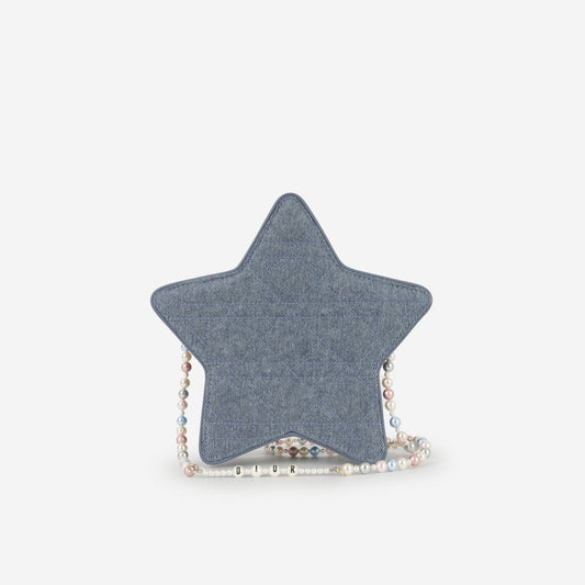Dior - Mini Star Crossbody Bag - Blue Denim Multi Pearl CGHW -