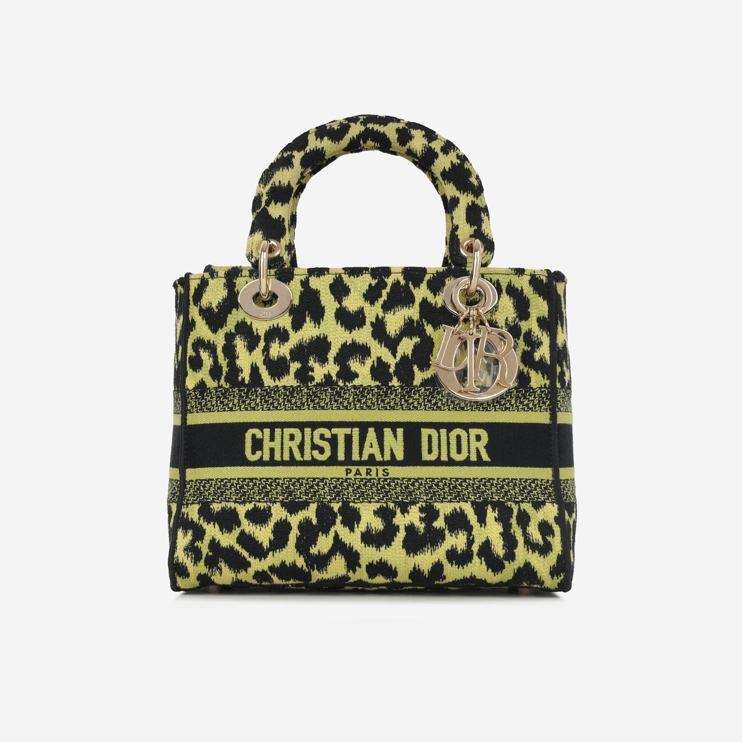 Dior - Lady D-Lite - Medium - Lime / Black Leopard CGHW - 2021 -