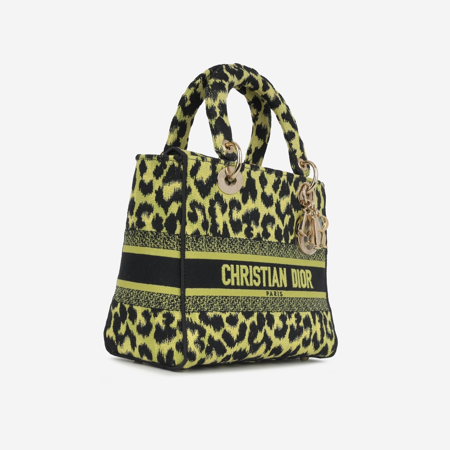 Dior - Lady D-Lite - Medium - Lime / Black Leopard CGHW - 2021 -