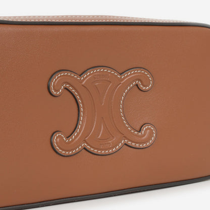 Celine - Mini Cuir Triomphe Camera Bag - Tan Smooth Calfskin GHW - Un
