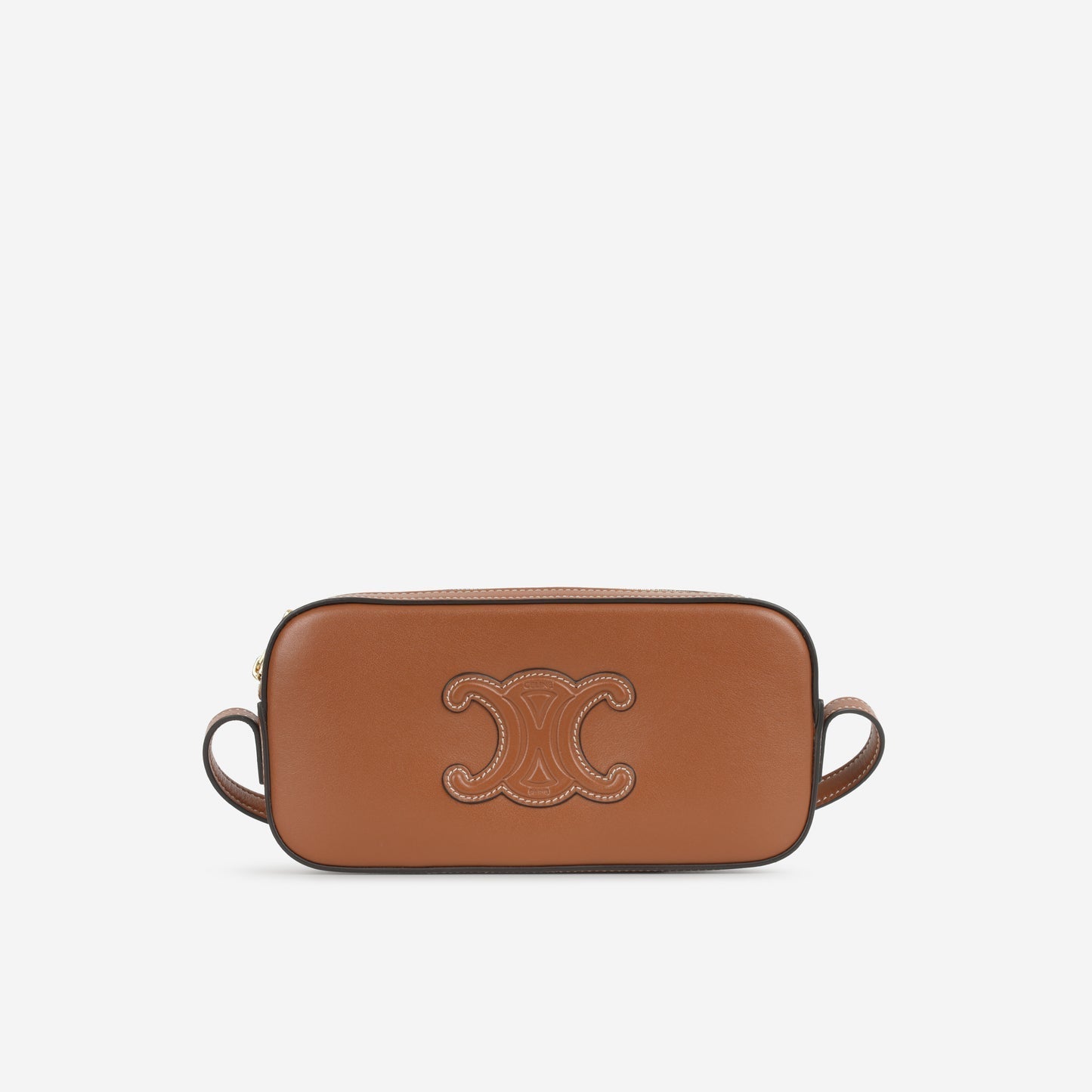 Celine - Mini Cuir Triomphe Camera Bag - Tan Smooth Calfskin GHW - Un