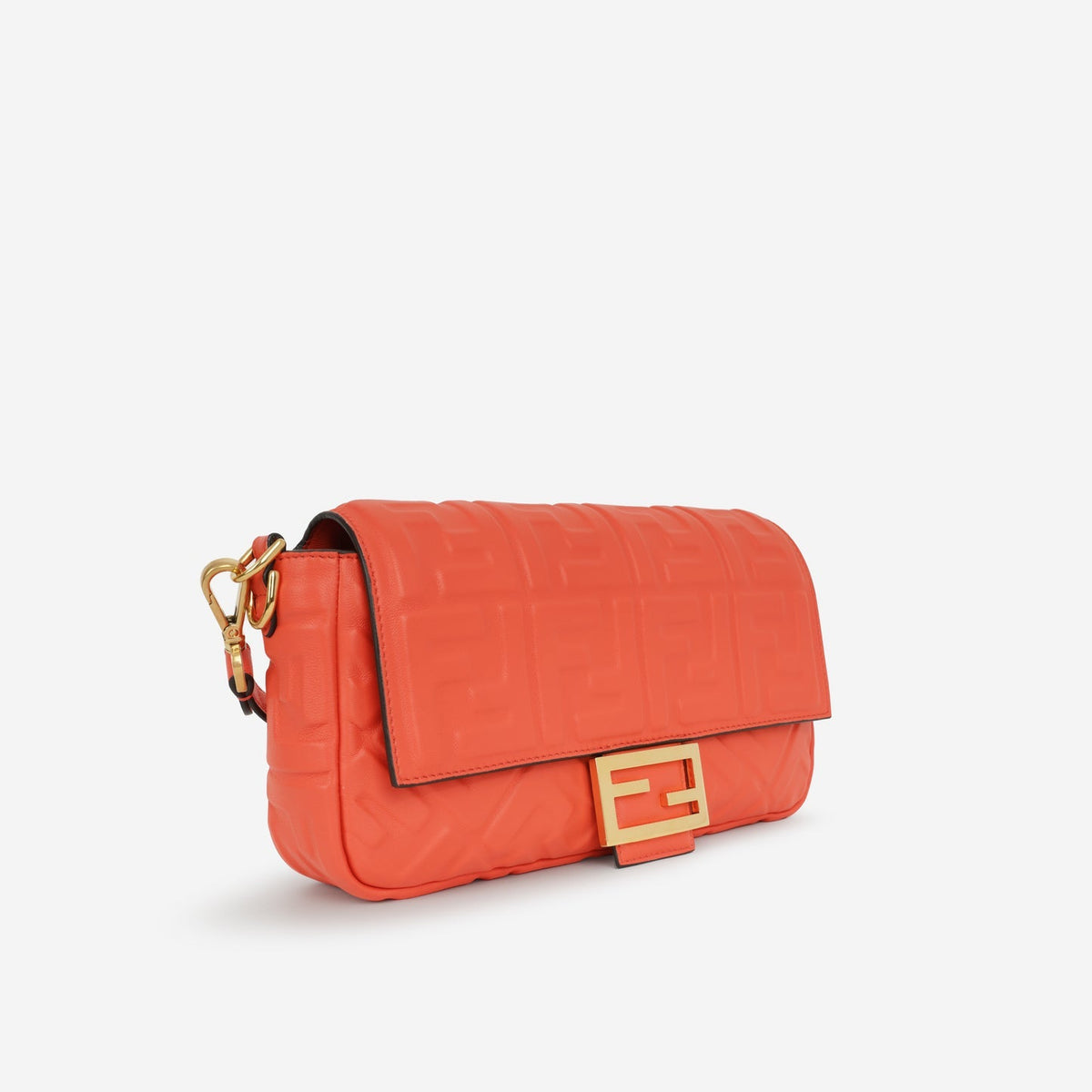 Fendi - Medium Baguette - Coral Zucca Nappa GHW -