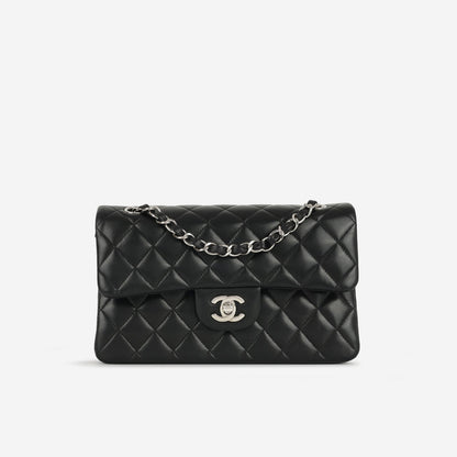 Chanel Small Classic Flap Bag Black Lambskin SHW 2012