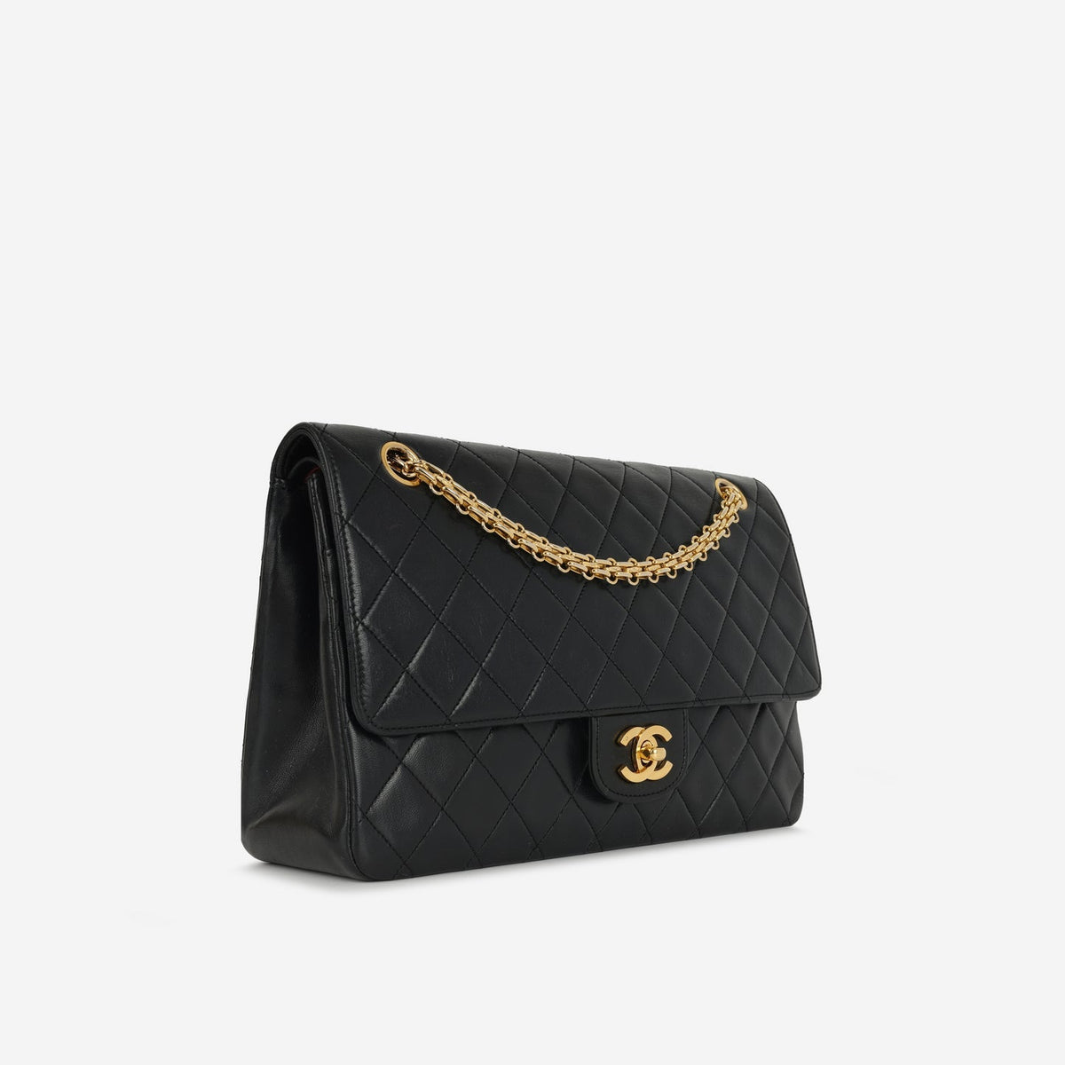Chanel Vintage Medium Classic Flap Black Lambskin GHW
