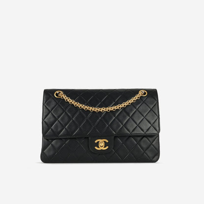 Chanel Vintage Medium Classic Flap Black Lambskin GHW
